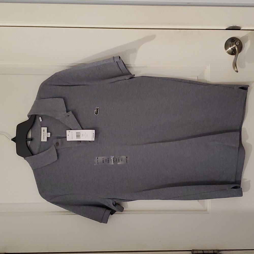Brand new gray Lacoste polo size 5/L slim fit